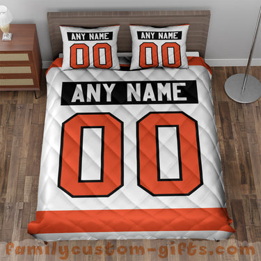 Custom Quilt Sets Philadelphia Jersey Personalized Ice hockey Premium Quilt Bedding for Men Women